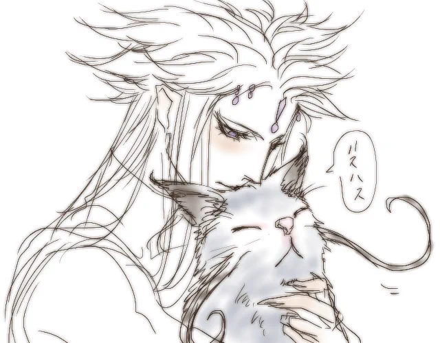 #多分私しかやってない
パラメキア皇帝に猫吸いをさせる 
