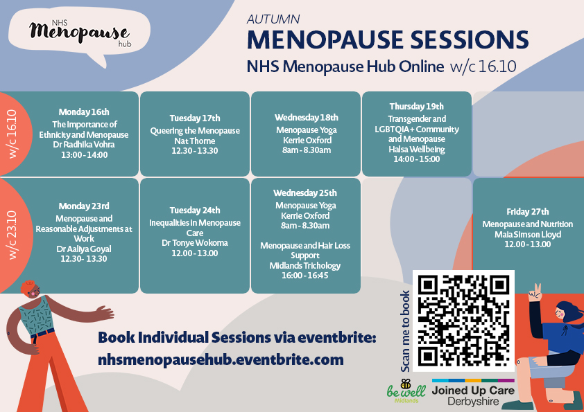 Happy #WorldMenopauseDay2023!

We have some brilliant Menopause webinars available for all health & social care colleagues this month. We are joined by some truly wonderful speakers, don't miss out!

Colleagues can book here: tinyurl.com/yc5rph5d
#menopauseinequalities