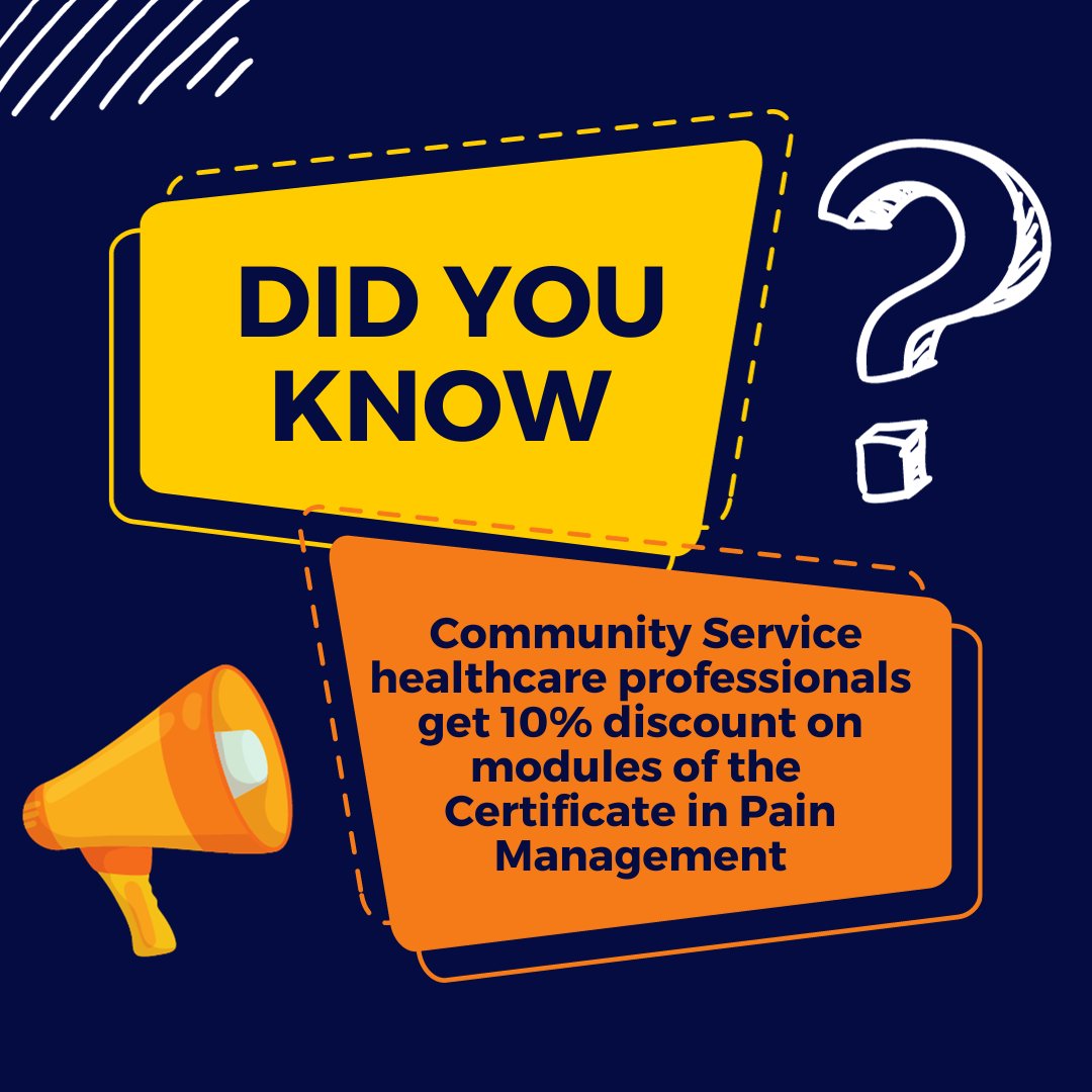 TrainPainSA's tweet photo. Contact Debbie on 0834431111 to get your discount code 😀#trainpainacademy #cpdcourses #painmanagement #communityservice https://t.co/fPWDkDEMMu