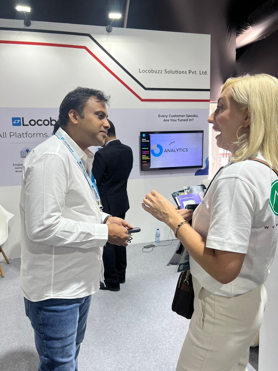 LocoBuzzIndia's tweet image. Marketing Mania 2023 is in full swing, and we're having a blast! 🚀

 Here's a glimpse of what's been buzzing at our booth H4-A05!

 #Locobuzz #MarketingMania #GitexGlobal #event