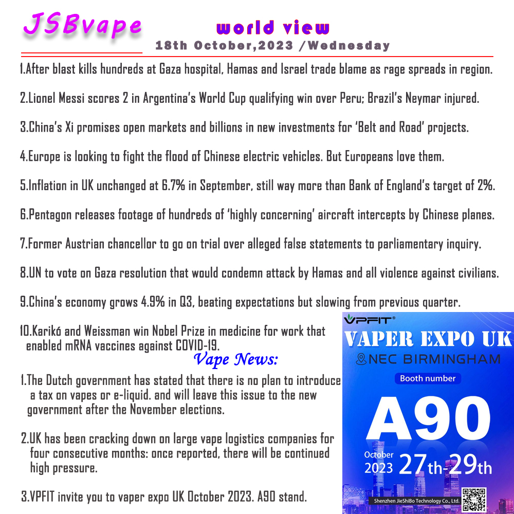 jsbvape.com world view.
18th Oct,2023.
“Make each day your masterpiece.” ―John Wooden
😊

#eliquid #vaping #vapefriends #handcheck #vapeonly #vapeworld #vapour #vapegirlsuk #vapeon #vapegirls #girlswhovape #ukvape #vapeuk #ukvapelife #ukvaping #ukvapeshop #vapesociety