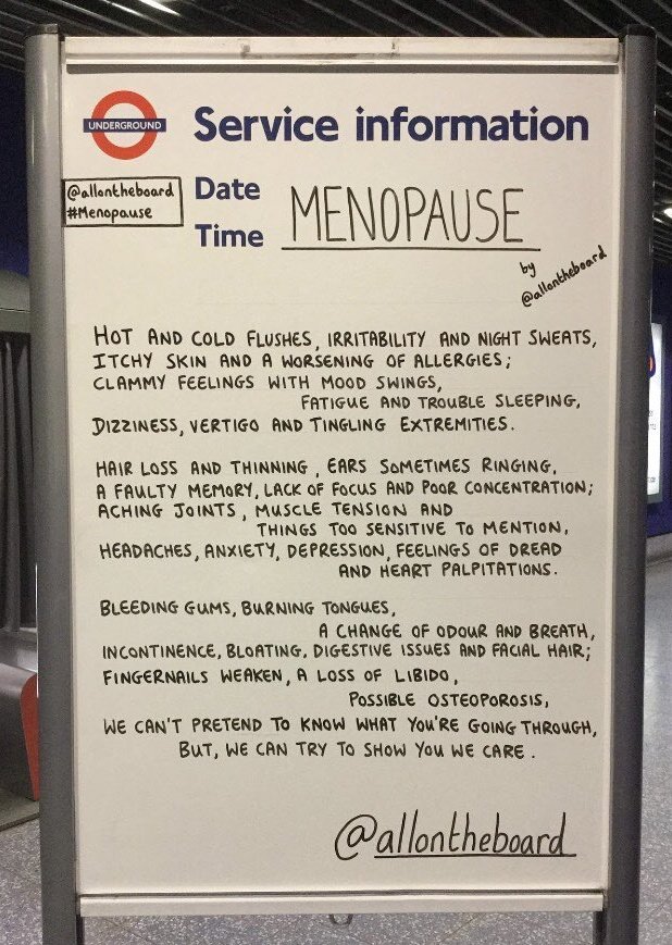 It’s World Menopause Day today. 
We can’t pretend to know what you’re going through, but we can try to show you we care. 

#WorldMenopauseDay2023 #WMD2023 #Menopause #Menopausing #allontheboard