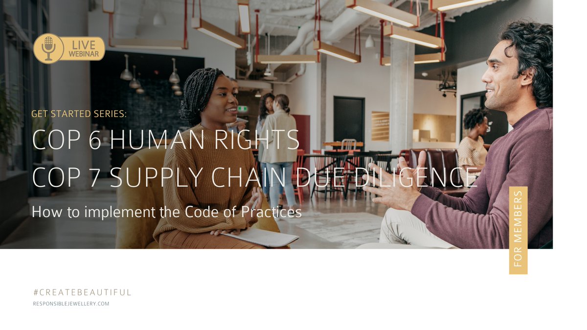 #WEBINAR | Wed, 22 Nov | COP 6 Human Rights &amp; COP 7 Supply Chain Due Diligence. 

Join Charlotte for a live #HowTo with tools and practical guidance to implement #HumanRights and #DueDiligence in your org. 

Register: bit.ly/3LkWbSK

#CreateBeautiful #Sustainability
