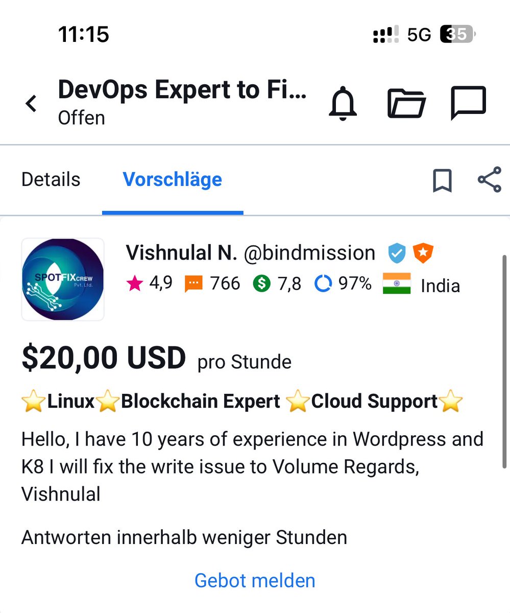 „I have 10 years of experience in Wordpress and K8…“

Wait what? 10 Jahre?