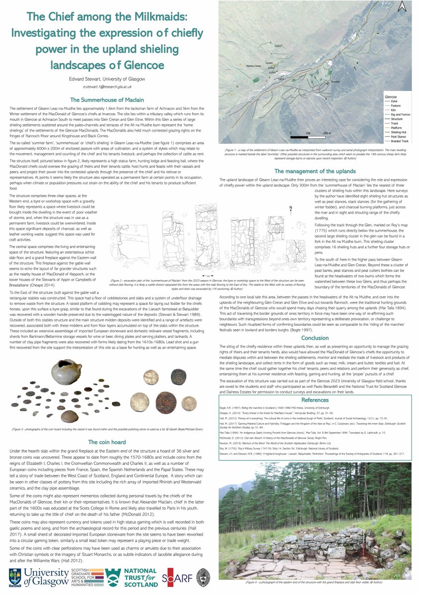 ✨ Poster Spotlight ✨  In advance of our conference 'Whose Past is it Anyway? Rethinking 'insiders' and 'outsiders' in Scottish Archaeology', we are highlighting some of our brilliant poster presentations! Next up is 'Chief Among the Milkmaids' from @EddieCStewart .