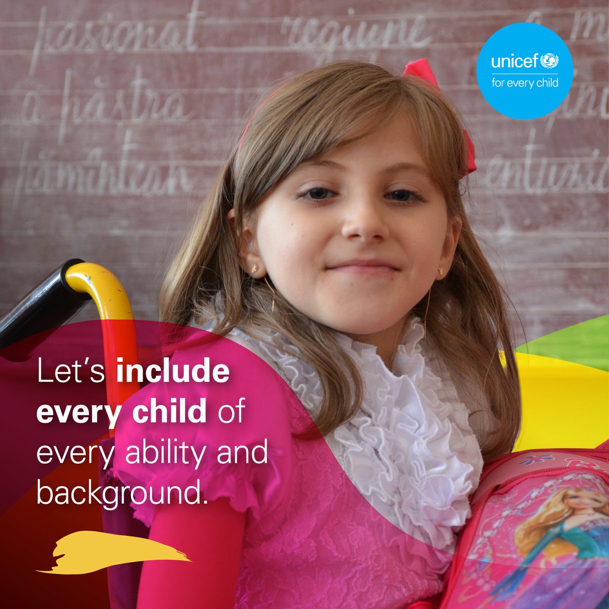 UNICEFKosovo's tweet photo. What if… all children have the chance to learn regardless of their economic status, ability, nationality, ethnicity, language, or religion?

Learning can transform lives!

UNICEF is working to transform education to make schools more inclusive. 📚 https://t.co/eTAPmJKXGC