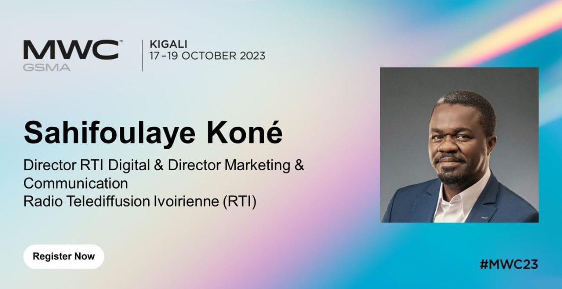 Sahifoulaye Koné (@sahifoulaye) on Twitter photo I am delighted participate to <a href="/MWCHub/">MWC</a> Kigali wich theme is Vélocity: unleashing tomorrow’s Technology -Today.
I will share the stage with the esteemed panelists: <a href="/cbombrun/">Christian Bombrun</a>, <a href="/raoulrugamba/">Raoul Rugamba</a> & <a href="/CarolOdero/">The Red Wann</a>
I will present best practices from strategic Partnership : RTI & <a href="/CI_Orange/">@CI_Orange</a> I am delighted participate to <a href="/MWCHub/">MWC</a> Kigali wich theme is Vélocity: unleashing tomorrow’s Technology -Today.
I will share the stage with the esteemed panelists: <a href="/cbombrun/">Christian Bombrun</a>, <a href="/raoulrugamba/">Raoul Rugamba</a> & <a href="/CarolOdero/">The Red Wann</a>
I will present best practices from strategic Partnership : RTI & <a href="/CI_Orange/">@CI_Orange</a>