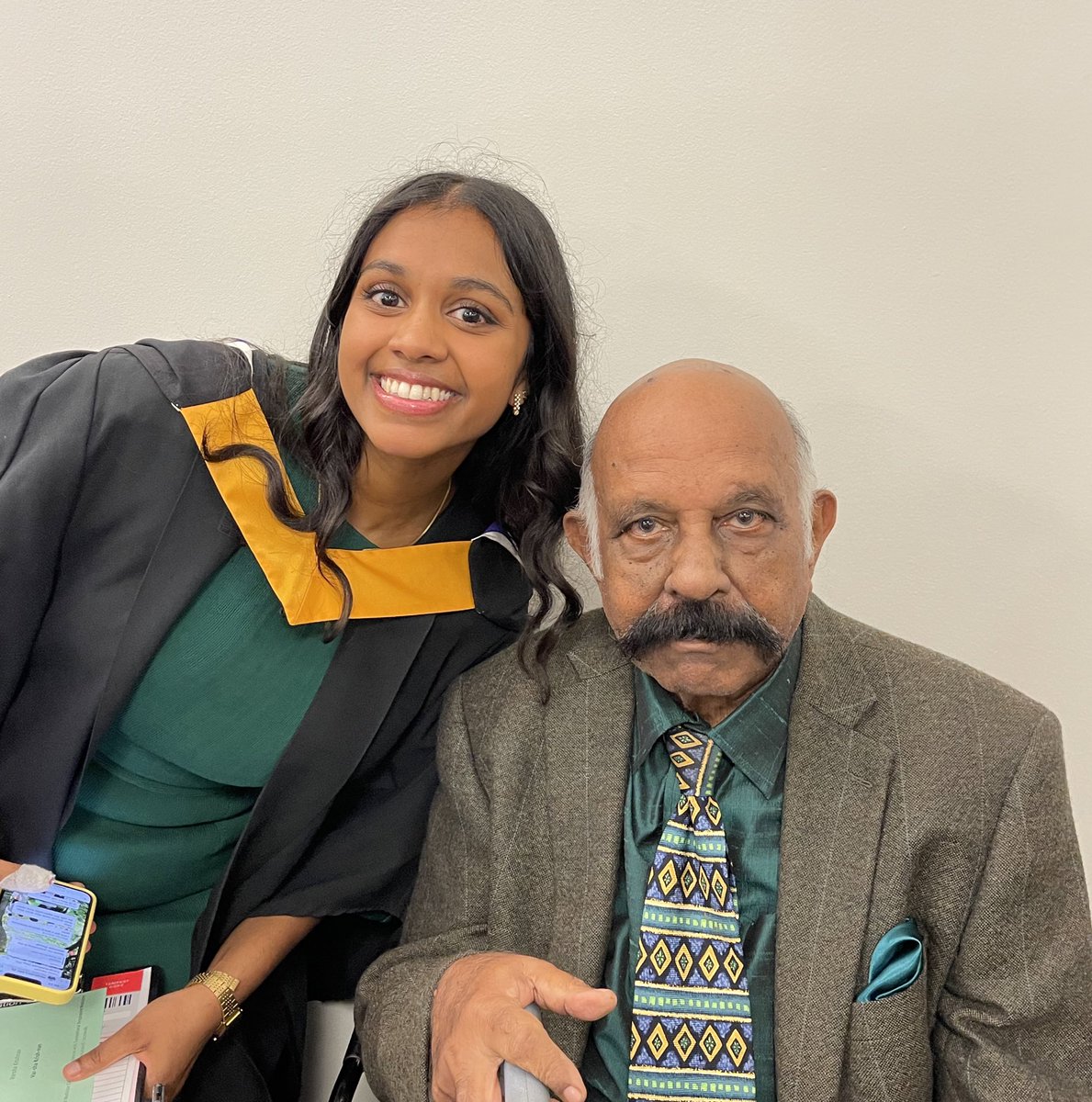 deliriumkrish's tweet photo. So proud of our daughter @varsh_krish and grateful my dad could join the graduation ceremony #OurImperial https://t.co/Jx1aLZIRIv