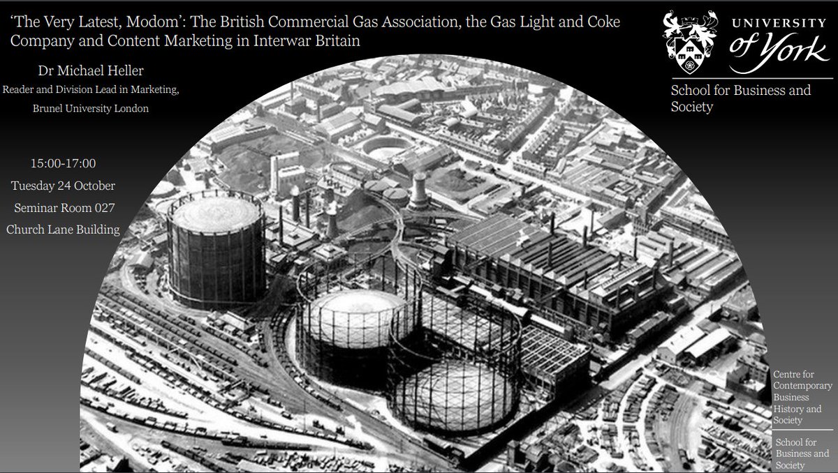 Kevin_D_Tennent's tweet photo. See @HistoryOfIC PI Dr Michael Heller talk about gas communications @UoYSBS_Research next week! #mgthis #bizhis #mbh https://t.co/X0zcLeYBYx