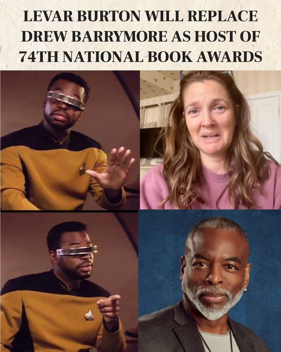 Ladieswhotrek's tweet image. Saw this and HAD to post. I mean, also the logical choice, am I right?
#ReadingRainbow 🌈 #SorryDrew 😎