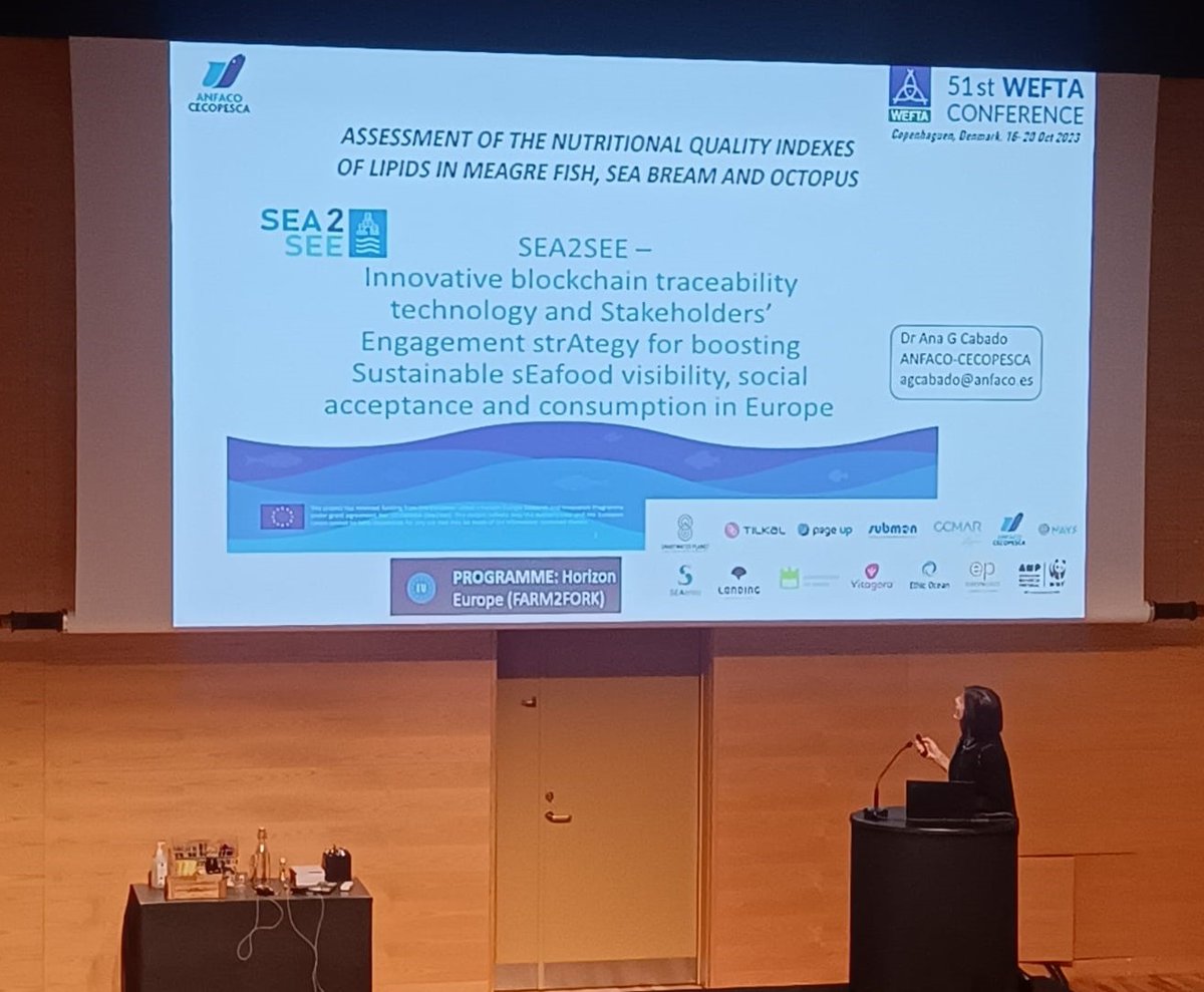 AnfacoCytma's tweet photo. Esta semana presentamos los avances del proyecto #SEA2SEE en #WEFTA 2023. Tienes más Info aquí: https://t.co/TXngis44yQ
@Sea2seeProject #horizonteEU #sostenibilidad #seafoodsustainability #BiotecSalud #somosANFACO https://t.co/k22p6tkiae