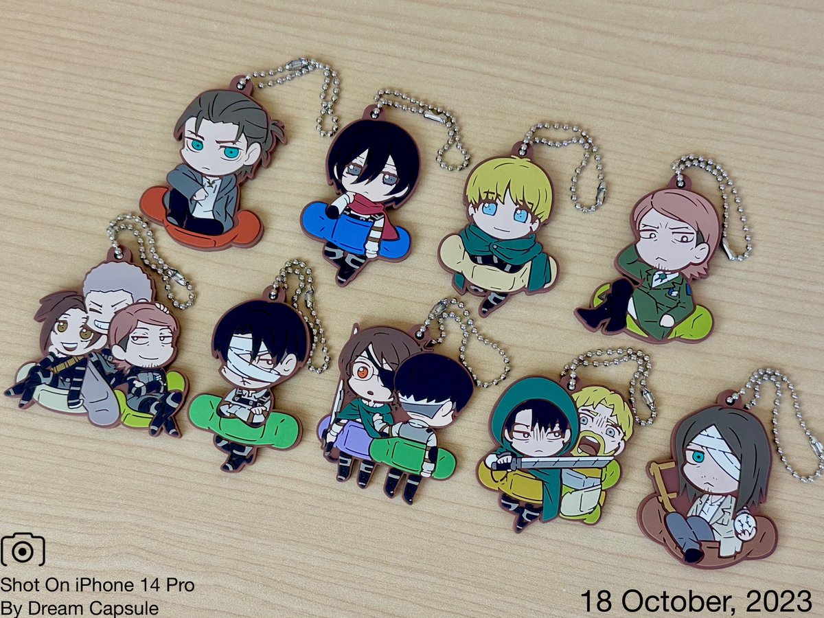 🌟新入荷ガチャ商品プレゼントCP🌟

進撃の巨人の可愛いラバスト登場！
「進撃の巨人 キャラばんちょうこうラバーマスコット」

フォロー&amp;RTしていただいた方の中から抽選で2名様に全9種セットをプレゼント🎁
ドリカプへの入荷日とキャンペーン詳細は↓

#ドリームカプセル #ガチャ専門店
#進撃の巨人