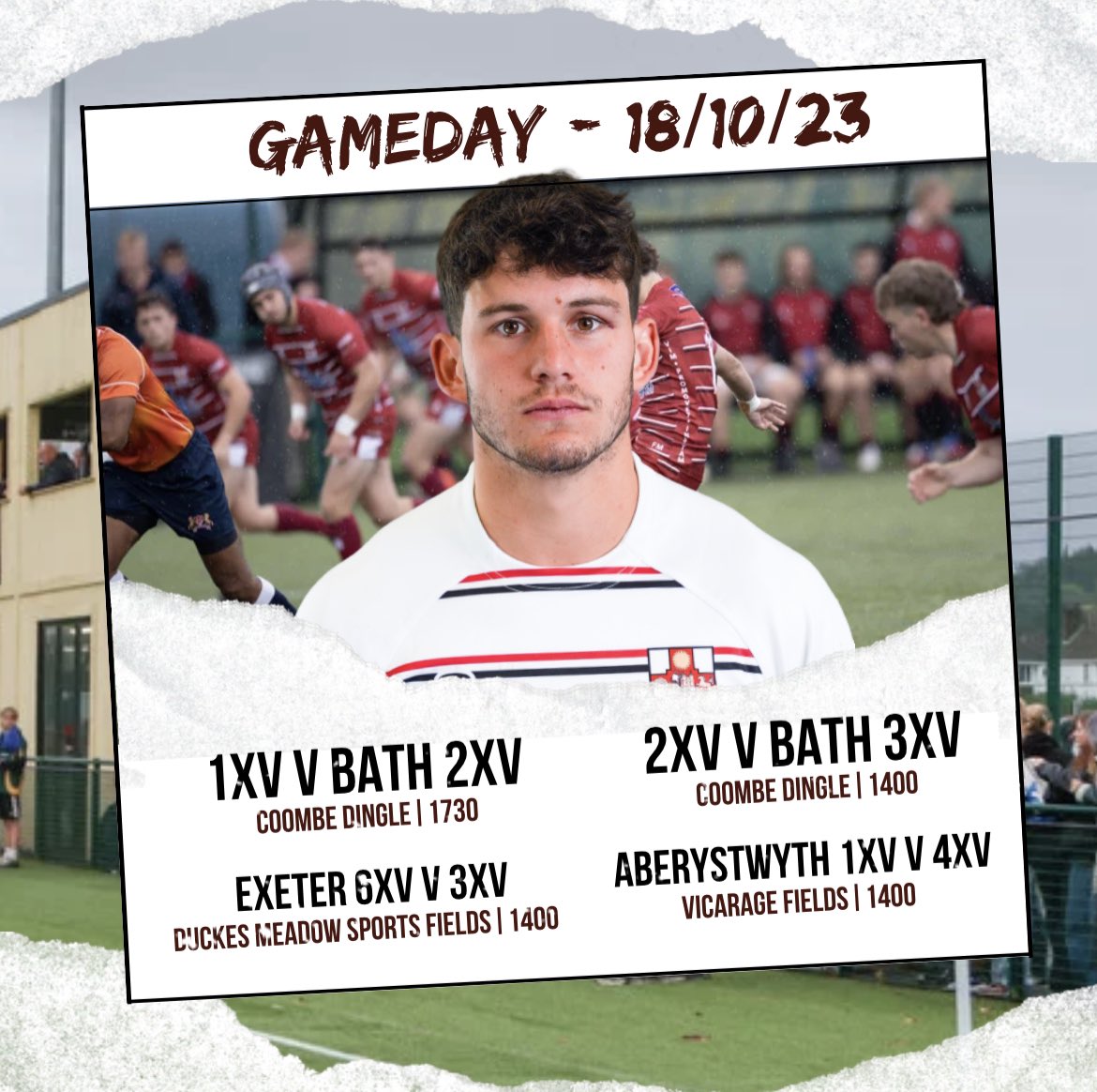 UniBristolRFC's tweet photo. 🤩 IT’S GAMEDAY! 💪🔥
Today we christen the new Rugby Pavilion at Coombe Dingle - with the 1XV providing the entertainment in a huge West Country Derby clash!
Make sure to #bringthenoise for the 17:30 kick off!
#rugby #gameday #ubrfc https://t.co/OdgtsWHhmG