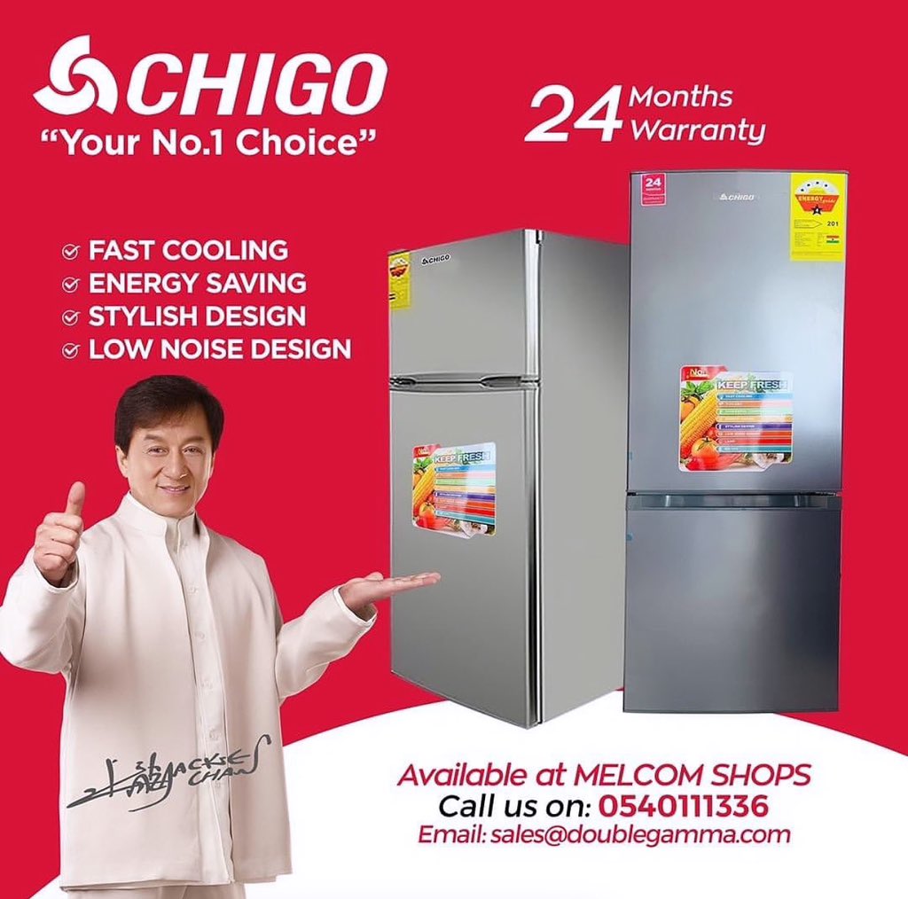 Chigo_ghana's tweet photo. Keep things cool and classy with the Chigo Fridge! βοΈβ¨ Say hello to freshness that lasts, with innovative features and sleek design. ππ₯ Upgrade your kitchen game today and make every meal a delight! π½οΈ #ChigoFridge #FreshnessRedefined #ModernLiving #ChigoGhana #melcomeghana https://t.co/vl7z3JQ3Ho