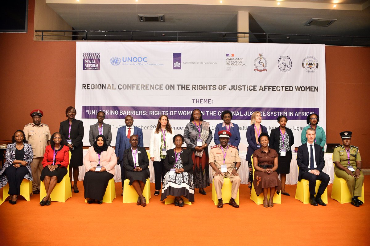 The Regional Conference serves as a call to action for governments, legal institutions and civil society across Africa to implement the proposed reforms. @GovUganda @UNODC_EA @FrenchEmbassyUg @PenalReformInt @PRIinAfrica #GenderJusticeAfrica #BreakingJusticeBarriersforWomen