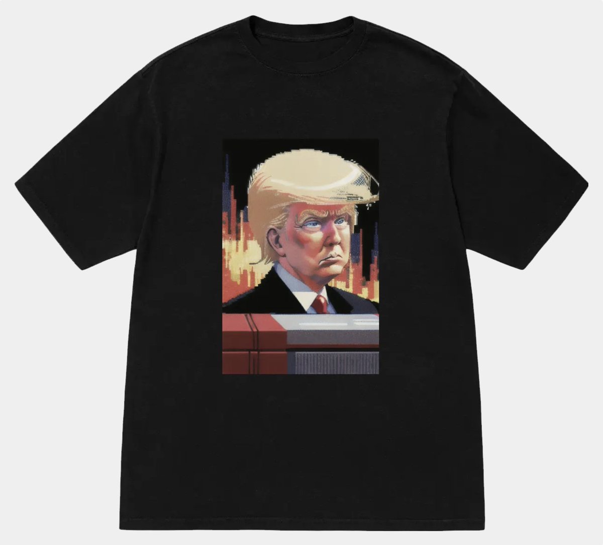 prompt: Donald Trump
model: pixel art
nex-vibe.com

#ai
#aiart
#generativeart
#aiclothing
#aishop
#aiclothingdesign
#aiclothes
#aiclothingstore
#clothes
#tshirts
#tshirtsdesign
#tshirtlovers
#tshirtstore
#phototshirt
#nexvibe
#streetwear
#donaldtrump
#pixelart