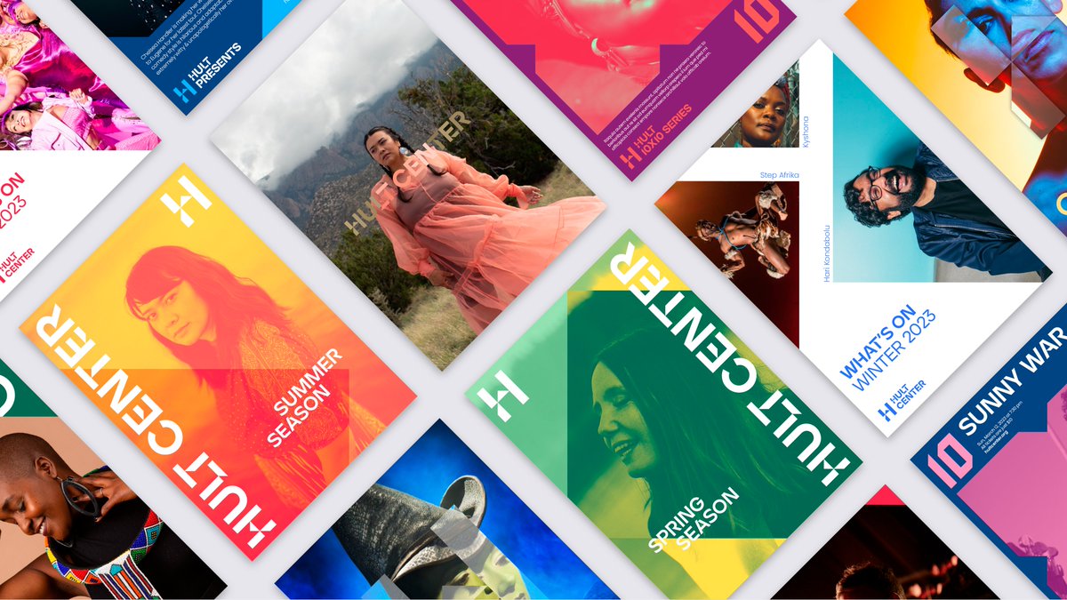 CommCuriosity's tweet image. NEW WORK: Rebrand for the Hult Center — a performing arts venue in Eugene, Oregon. We repositioned the Hult Center as a &apos;Curiosity Capital&apos; and created a new identity born from the building&apos;s dynamic architecture, informing a versatile design system and custom-cut typeface