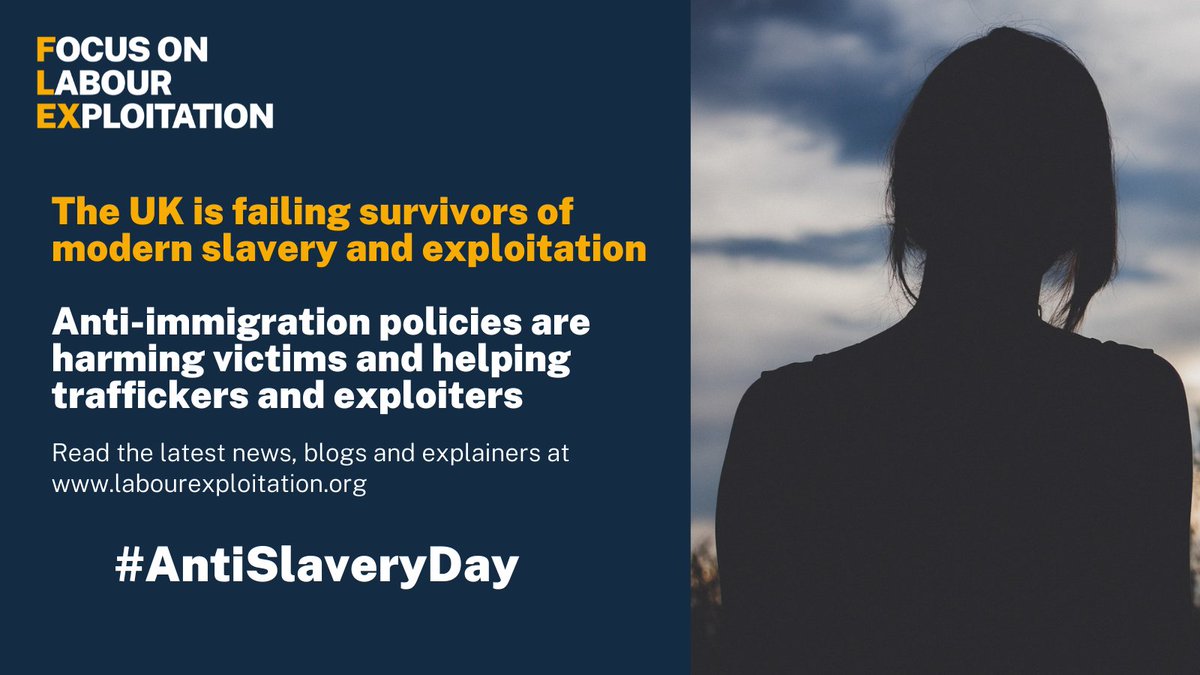 This #AntiSlaveryDay our message is simple: The UK’s anti-immigration policies are harming survivors and creating risks of #modernslavery and #trafficking.
Read our statement on the Govt's catastrophic #IllegalMigrationAct here ➡️ bit.ly/3FnO19O