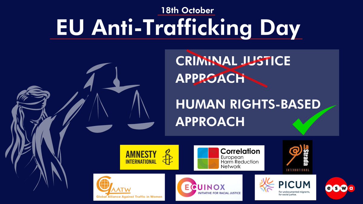 Today is #EUAntiTraffickingDay. We're calling on the @EUCouncil, @EU_Commission & @Europarl_EN to reject proposed Anti-Trafficking Directive amendments - that would cause immense harm to sx workers AND victims of trafficking. Read our joint statement: eswalliance.org/joint_statemen…