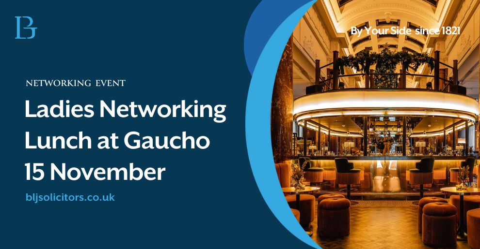BLJSolicitors's tweet photo. We're delighted to be hosting a ladies' networking lunch event at Gaucho in Liverpool on the 15th of November in conjunction with @LadiesLunchx
Get your ticket here. We hope to see you there: https://t.co/nYoG7NUUUs #networking #networkingevent #Liverpool #BLJSolicitors https://t.co/hdKsjPIZAf