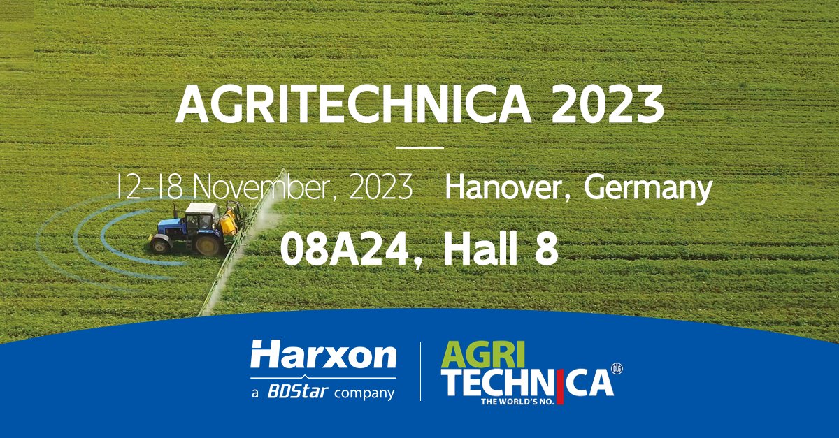Harxon_Tech's tweet photo. We are thrilled to announce that Harxon will exhibit at #AGRITECHNICA in Hannover, Germany, November 12-18, 2023. Harxon is ready to present our latest innovative farming solutions and precision agricultural technology. Visit us at Booth 08A24 in Hall 8. See you there! https://t.co/XbKk2LmqKB