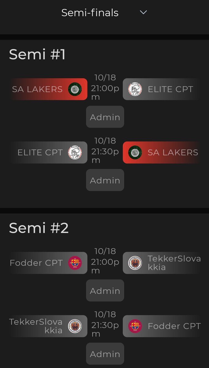 PCSL_ProClubs's tweet photo. Pre Season Semi Finals

1️⃣Top 2 in each group will advance to the semis (18/10)

2️⃣Winners will play finals Thursday night (19/10)

3️⃣2 x losers of the semis will fight it out in the 3rd place playoff (also Thursday night 19/10)

Thanks to those supporting🙏 https://t.co/nwDPrhBZqf