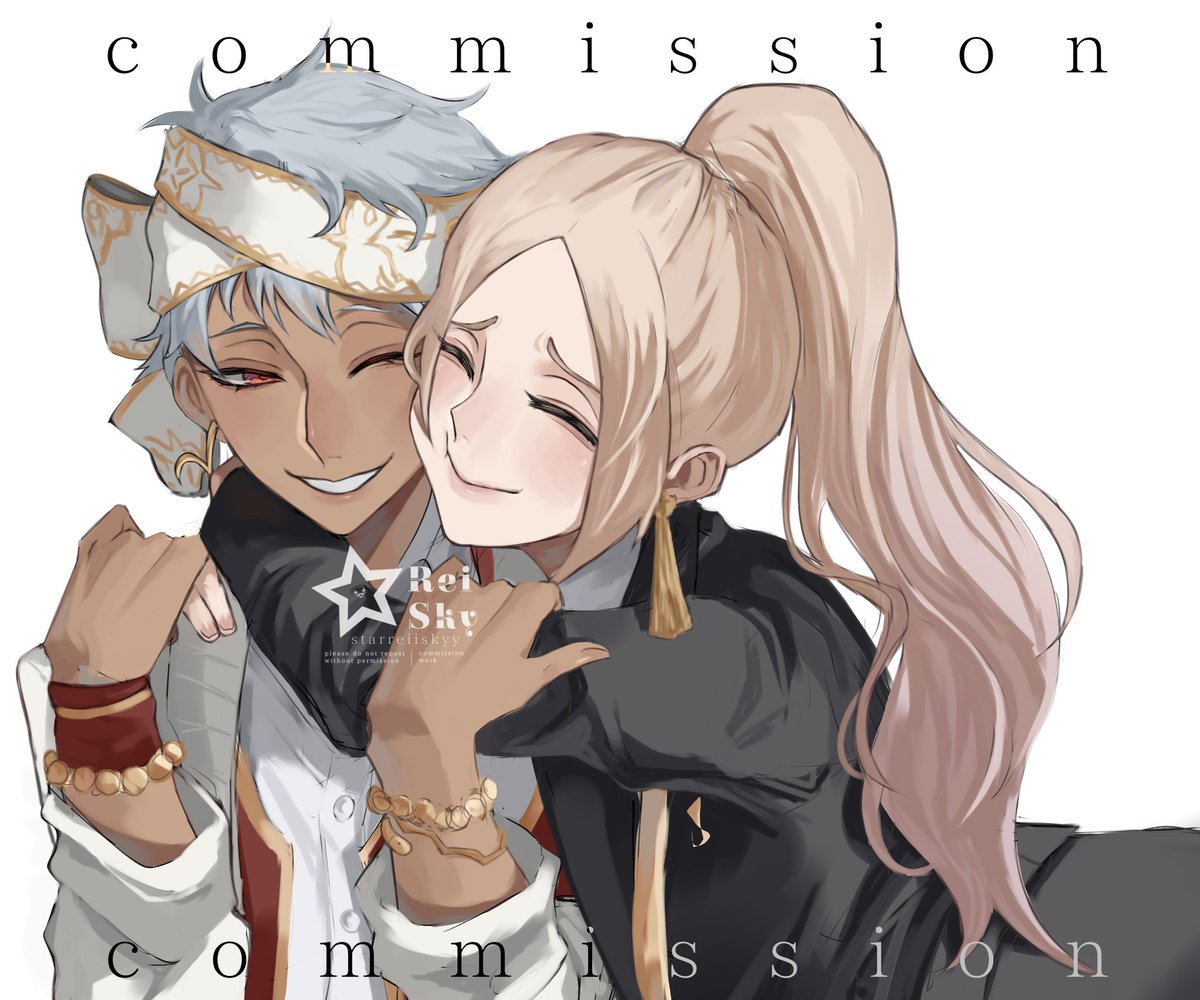 stateraie's tweet photo. comms artwork _(:3 」∠)_
my client's oc with kalim al asim‼️

#art #illustration #イラスト #twistedwonderland #KalimAlAsim #イラストレーション #ibisPaintX https://t.co/eIaZmni6xe