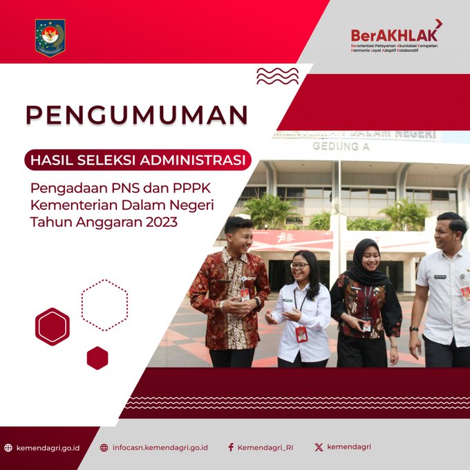 Pengumuman Peserta Yang Memenuhi Syarat Seleksi Administrasi CPNS dan