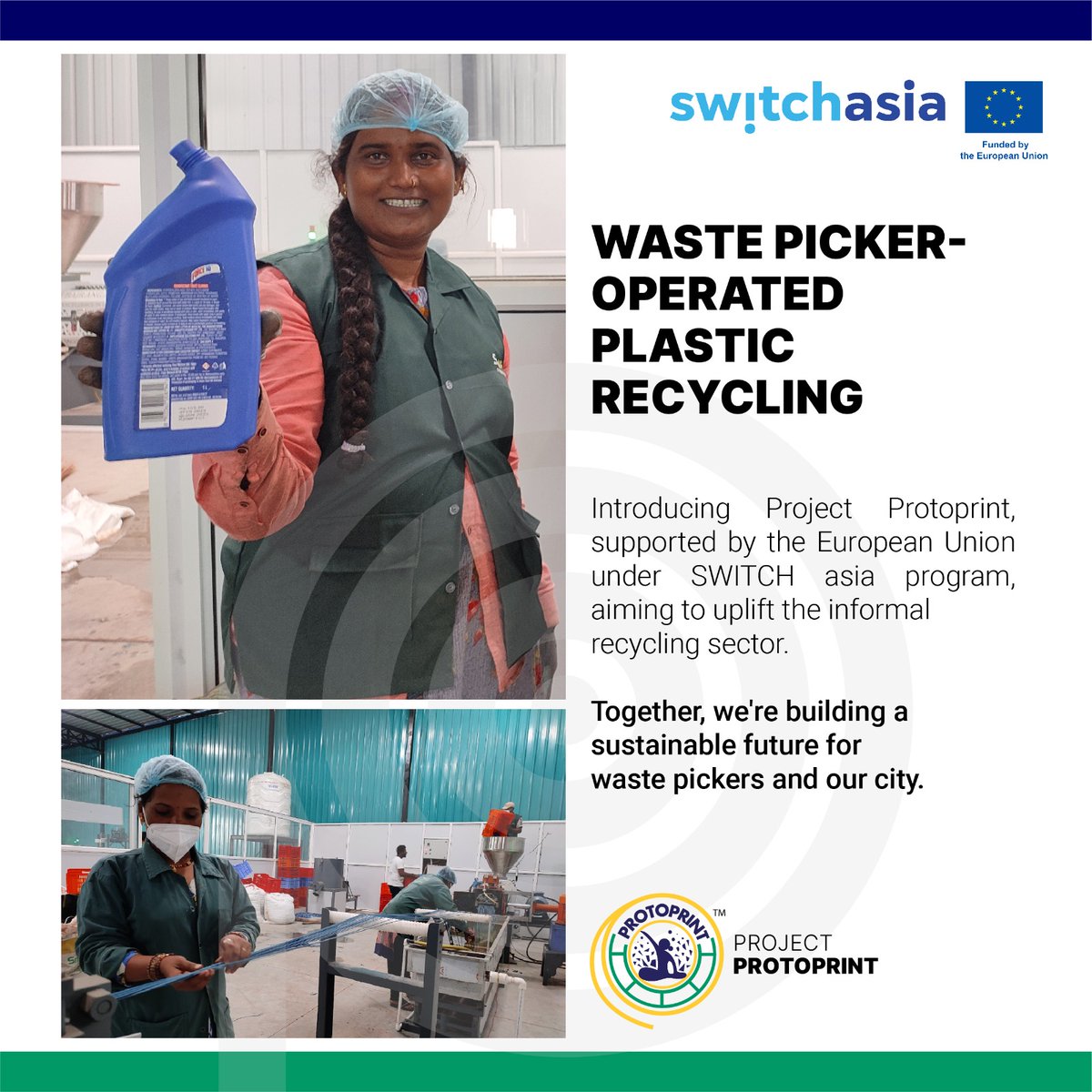 Uplifting the informal Recycling Sector!
<a href="/switchasia/">switch-asia</a>
<a href="/adelphi_berlin/">adelphi 🌐</a>
<a href="/swachcoop/">SWaCH Cooperative</a>

#ProjectProtoprint #CircularEconomy #Wastepickers #Pune