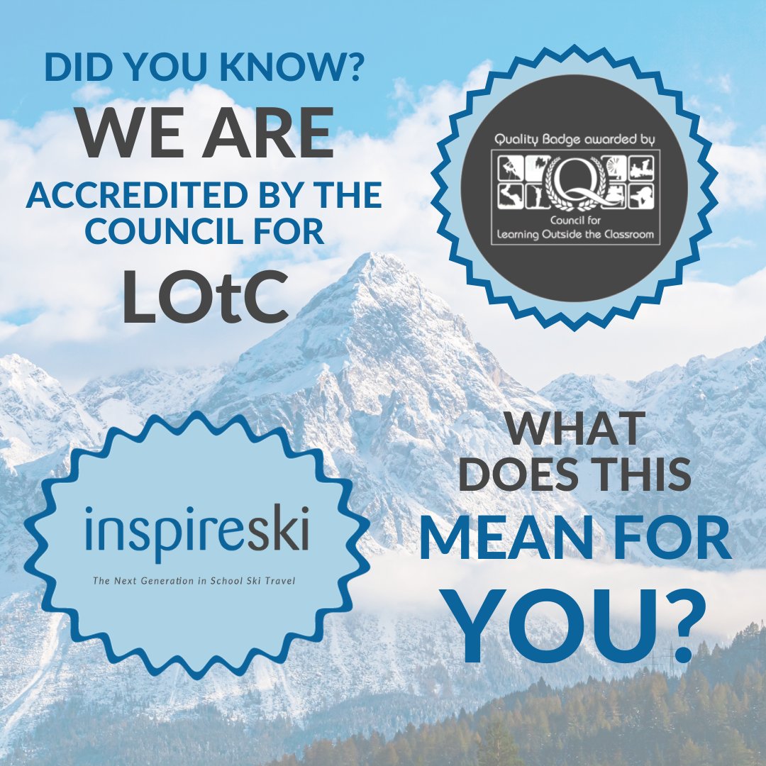 The Council for Learning Outside the Classroom is a national charity dedicated to ensuring learning opportunities beyond the classroom.

The LOtC badge signifies that a provider is committed to delivering exceptional learning experiences

#inspired #LOtC #schoolski