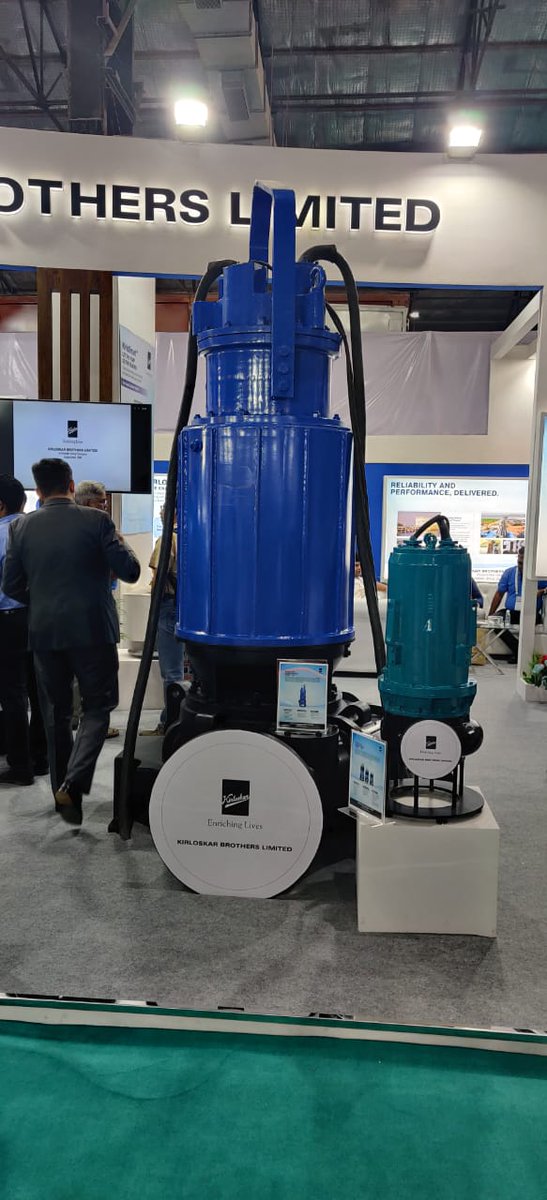 KBLPumps's tweet photo. Experience our top products at #IFAT2023, Mumbai, Day 2:
- Large Non-Clog Submersible Pumps
- Autoprime Pumpsets
- Vertical Turbine Pumps
- Solar Pumping System
Visit us at:
Booth number - G001
Hall number - 01
#KBL #IFATMumbai2023 #KBLPumps #KirloskarBrothersLimited https://t.co/rVX5zDtHsC