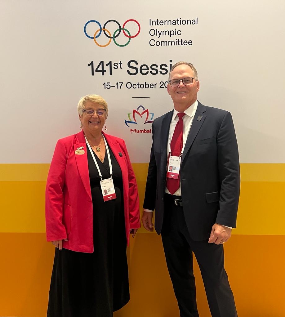Representing the global lacrosse community 👏

World Lacrosse President Sue Redfern and CEO Jim Scherr were at the IOC Session in Mumbai, India, as lacrosse was confirmed for inclusion in the LA28 Olympic Games!

#LAX28 | #LA28Bound