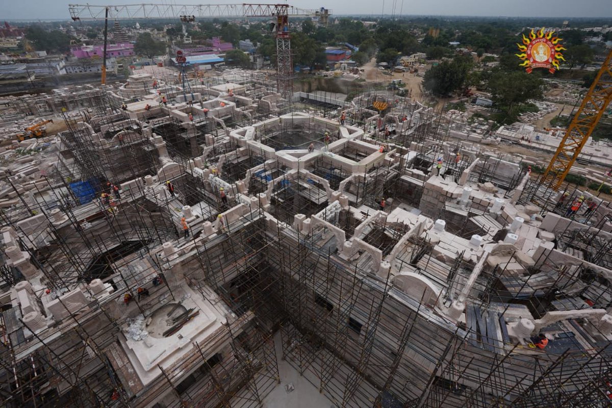 ShriRamTeerth's tweet photo. निर्माणाधीन श्री रामजन्मभूमि मंदिर से आज के कुछ चित्र

Some pictures clicked today at Shri Ramjanmabhumi mandir site. https://t.co/Jdou20Q2ks