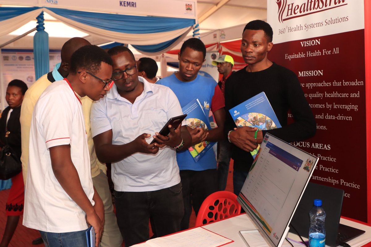 Health_Strat's tweet photo. Interacting with students from University of Kabianga (School of Health Sciences - Department of Nursing) at the UHC convention in Kericho. The students were keen to understand how digitization has enhanced monitoring and evaluation systems.
#UHCConference 
#AfyaNyumbani https://t.co/0Io584PWVp