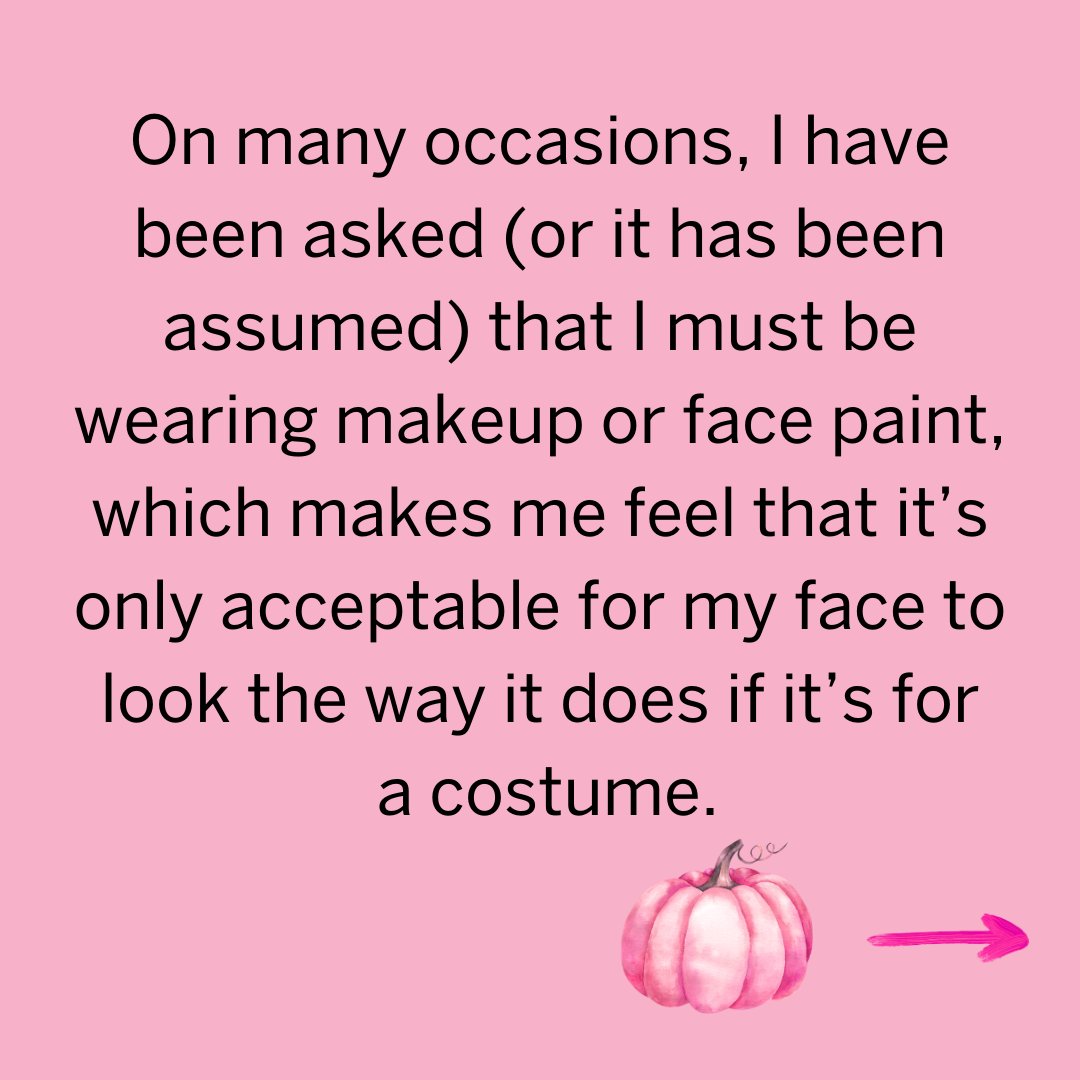 FaceEquality's tweet photo. Dressing up for Halloween is part of the fun, but campaigner Sophie is asking people to think about the impact of using a condition as a costume.

https://t.co/qspRfnGWsl https://t.co/EFxdmEQWaI