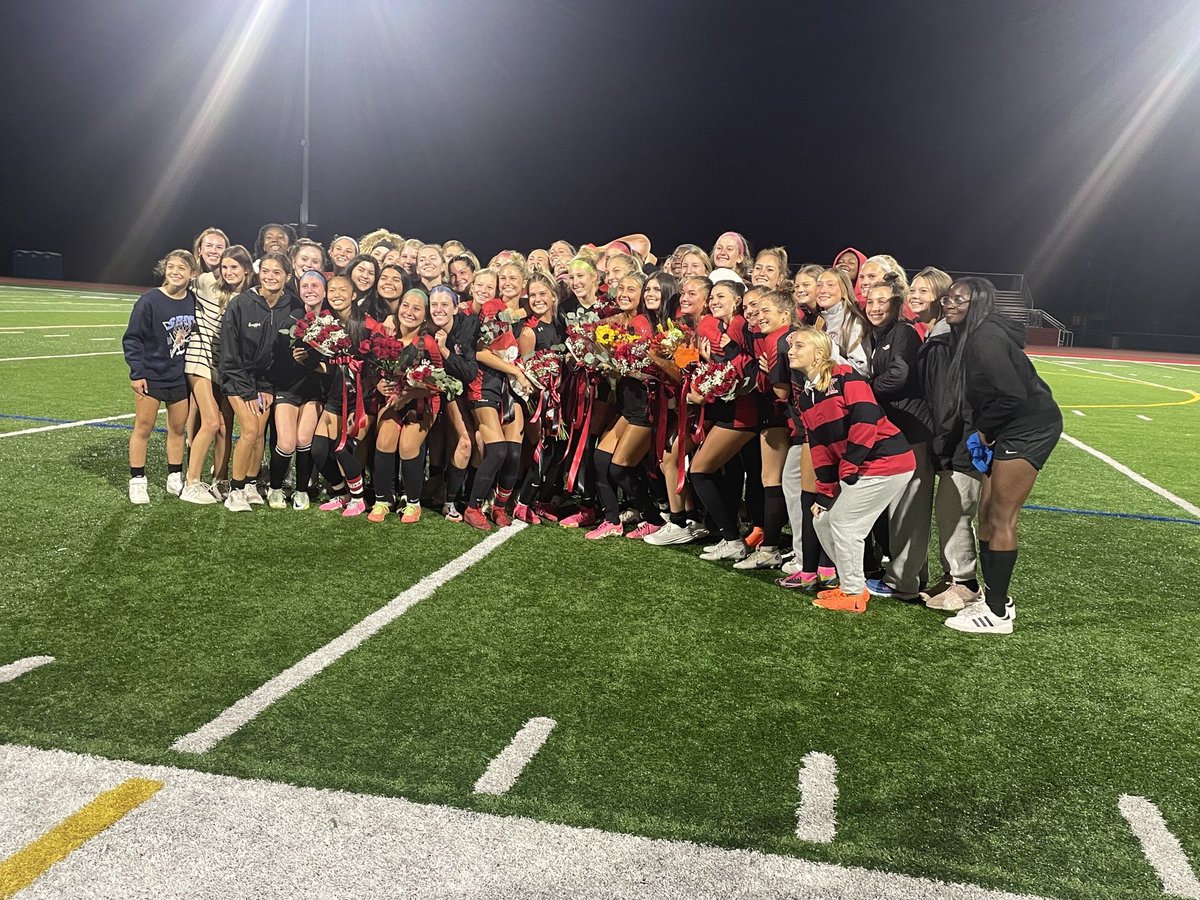 The Dragons Girls Soccer team defeated Wash Twp in an exciting double overtime win 3-2 on Senior Night! The win clinched the TCC Royal Division Championship! 🔴⚫️t