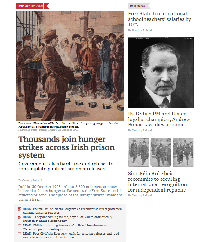 The FIRST edition of Century Ireland appeared on 1 May 2013. Today, after more than a decade and the publication of thousands of articles and hundreds of film and audio items, we publish our 268th and FINAL edition.  Check it out here: rte.ie/centuryireland…