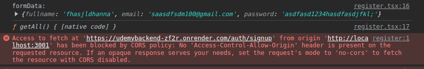 sam_gmarvis's tweet photo. "Fetch has been blocked by CORS policy"
so far, this has been my most annoying bug to deal with, but I understand how important Cross-Origin resource sharing is. though I almost left a hole in my monitor out of frustration trying to solve this issue https://t.co/mYkyewBukS