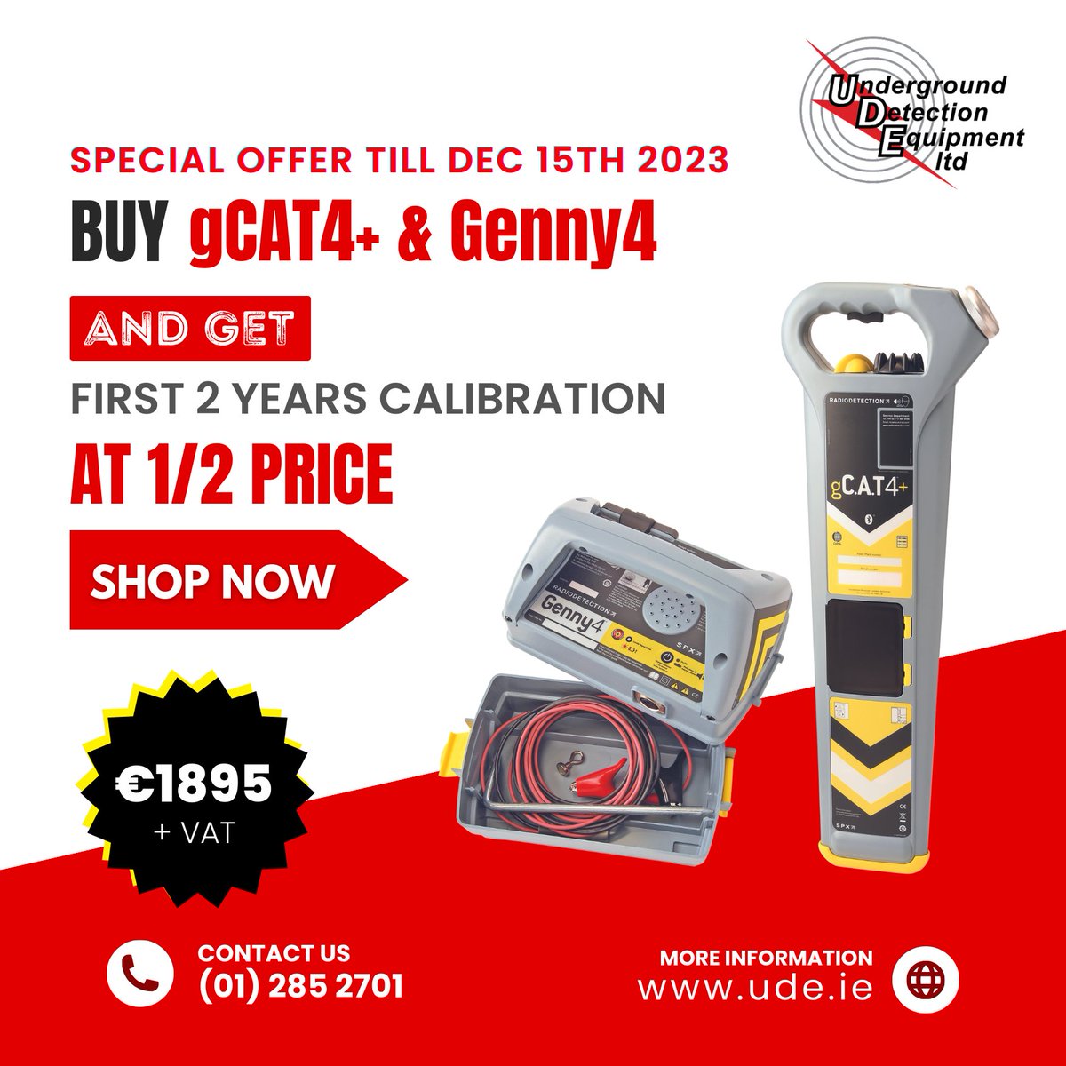 UDEltd's tweet photo. 📢  Special Offer till Dec 15th 2023

Buy a gCAT4+ &amp; Genny4  and get 1st 2 years calibration 1/2 price. 

Offer ends Dec 15th 2023.

For more Information visit- https://t.co/OsSJxwQ4OH or Call- (01) 285 2701 

#offer #calibration #cat4 #genny4 #gcat4 #catgenny https://t.co/kC3XV4ilQ2