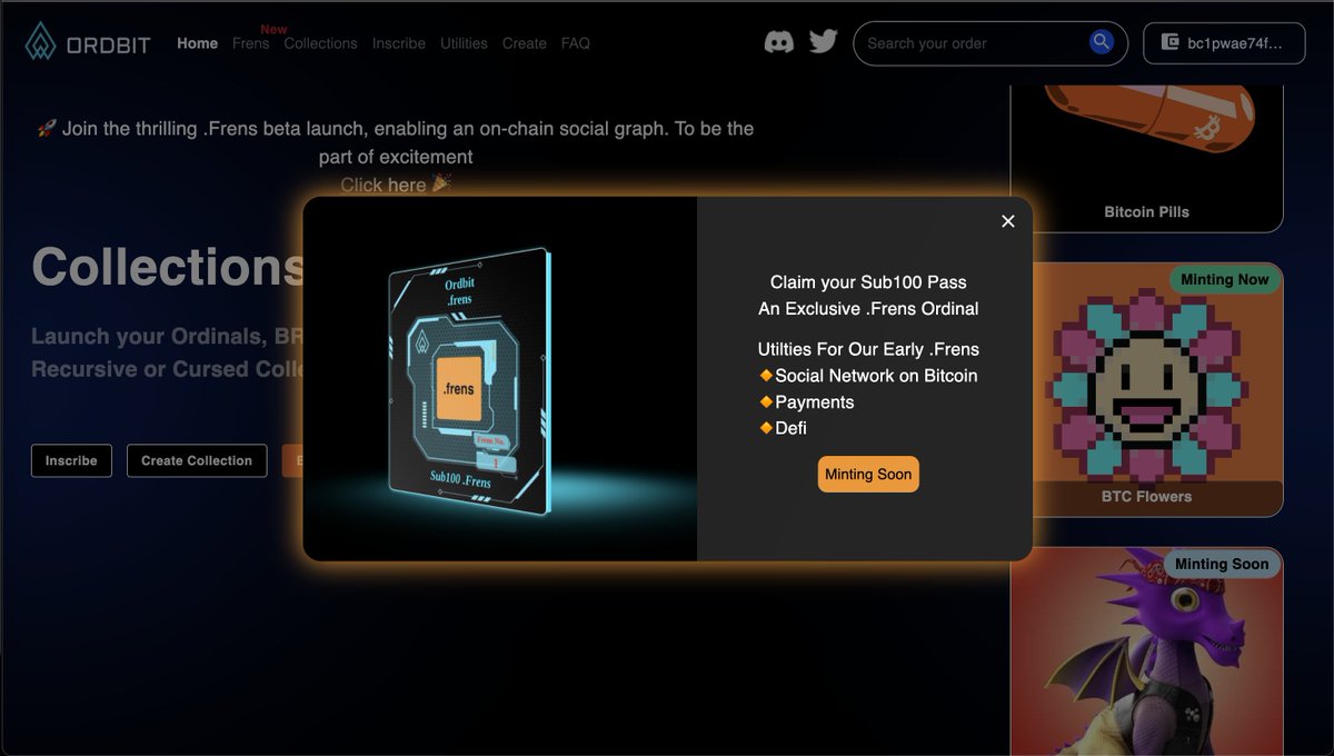 ord_bit's tweet image. GM, Fam! 🌞

Have you ever heard Curated, Crafted, Customised 3D art, designed exclusively for YOU! 🔥✨!

Turn on your notifications NOW to stay in the loop with all the minting updates coming your way!

#Bitcoin #Ordinals