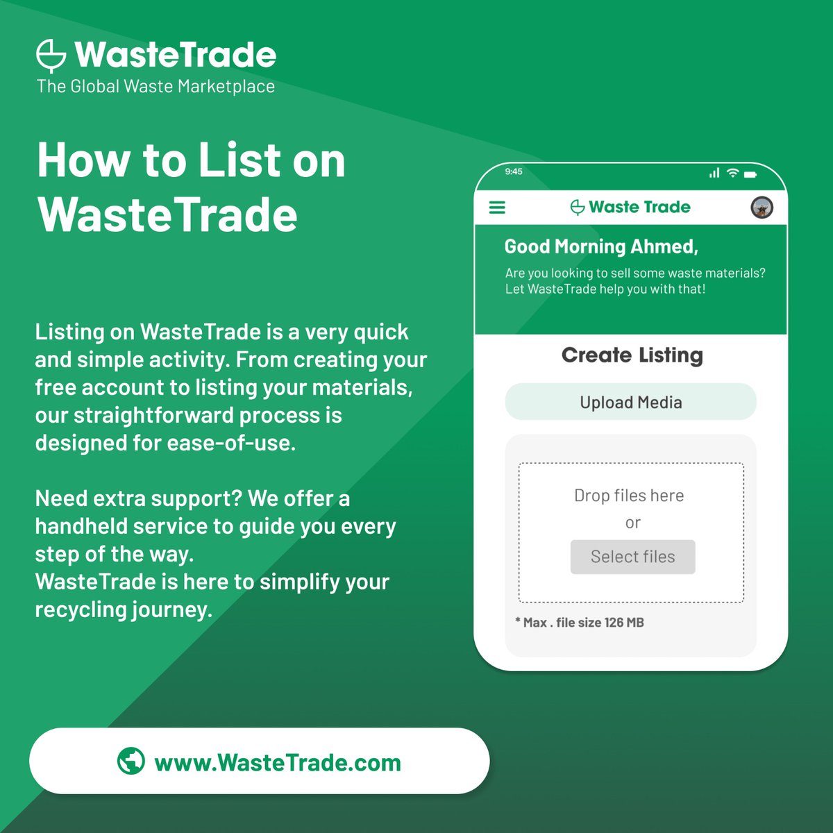 Discover how easy it is to list on WasteTrade!

Let WasteTrade make your recycling journey straightforward and efficient.

Web: shorturl.at/fpqY8

#waste #recycling #wastemanagement #circulareconomy #plasticrecycling #recycler