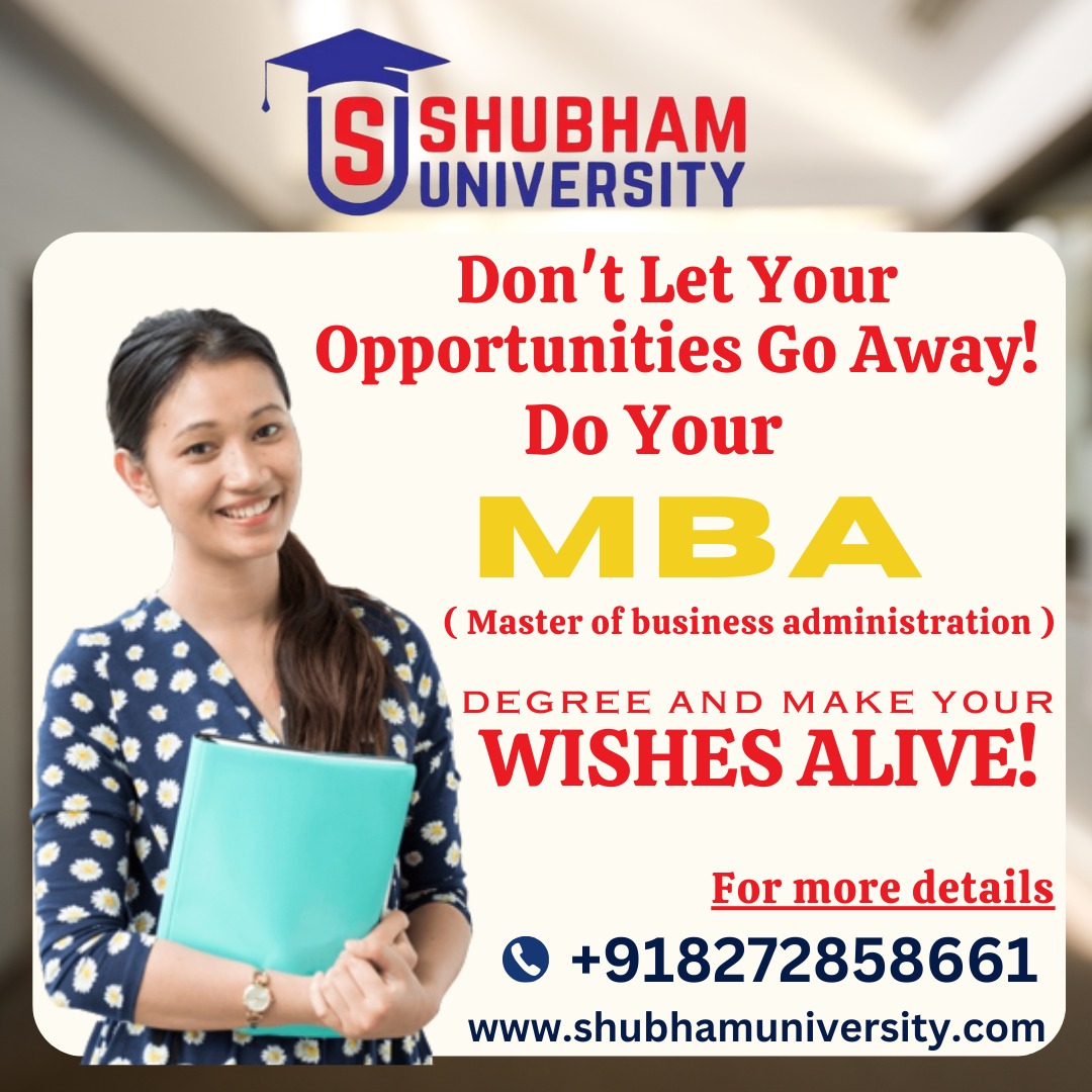 ShubhamUnivers's tweet photo. Unlock New Horizons with an MBA 🎓.
Elevate your career and expand your knowledge. It's more than a degree; it's a journey. 
🌐 Seeking more details?  :https://t.co/7NBTedKndR 
📱 +91 8272858661
#MBA #ShubhamUniversity #Bhopal #Education  #MBA #ShubhamUniversity #Career #Study https://t.co/N2gK3qcR8O