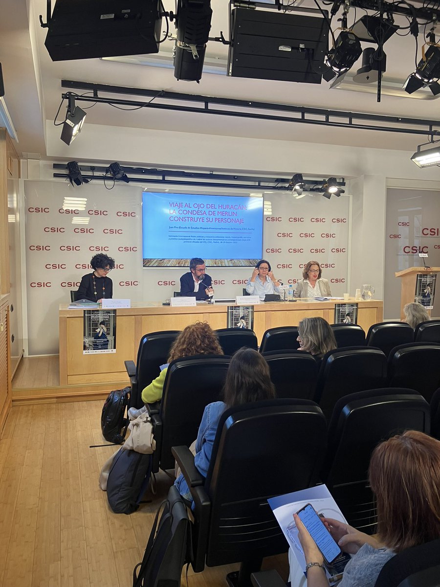 Primera sesión con Juan Pro (<a href="/CSIC/">CSIC</a>), Paula Bruno (<a href="/unicomplutense/">Complutense</a>) y Benita Sampedro (<a href="/HofstraU/">Hofstra University</a>) del XIV Seminario Internacional.