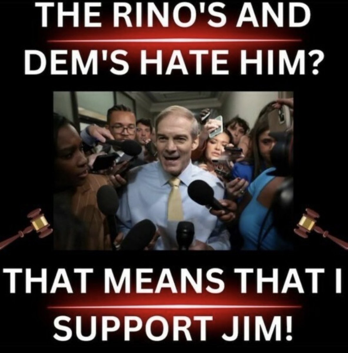 TheEXECUTlONER_'s tweet photo. Do you support Jim Jordan for Speaker of the House? Raise your hand if you do. 🙋‍♂️ https://t.co/ya8oPsgTdy