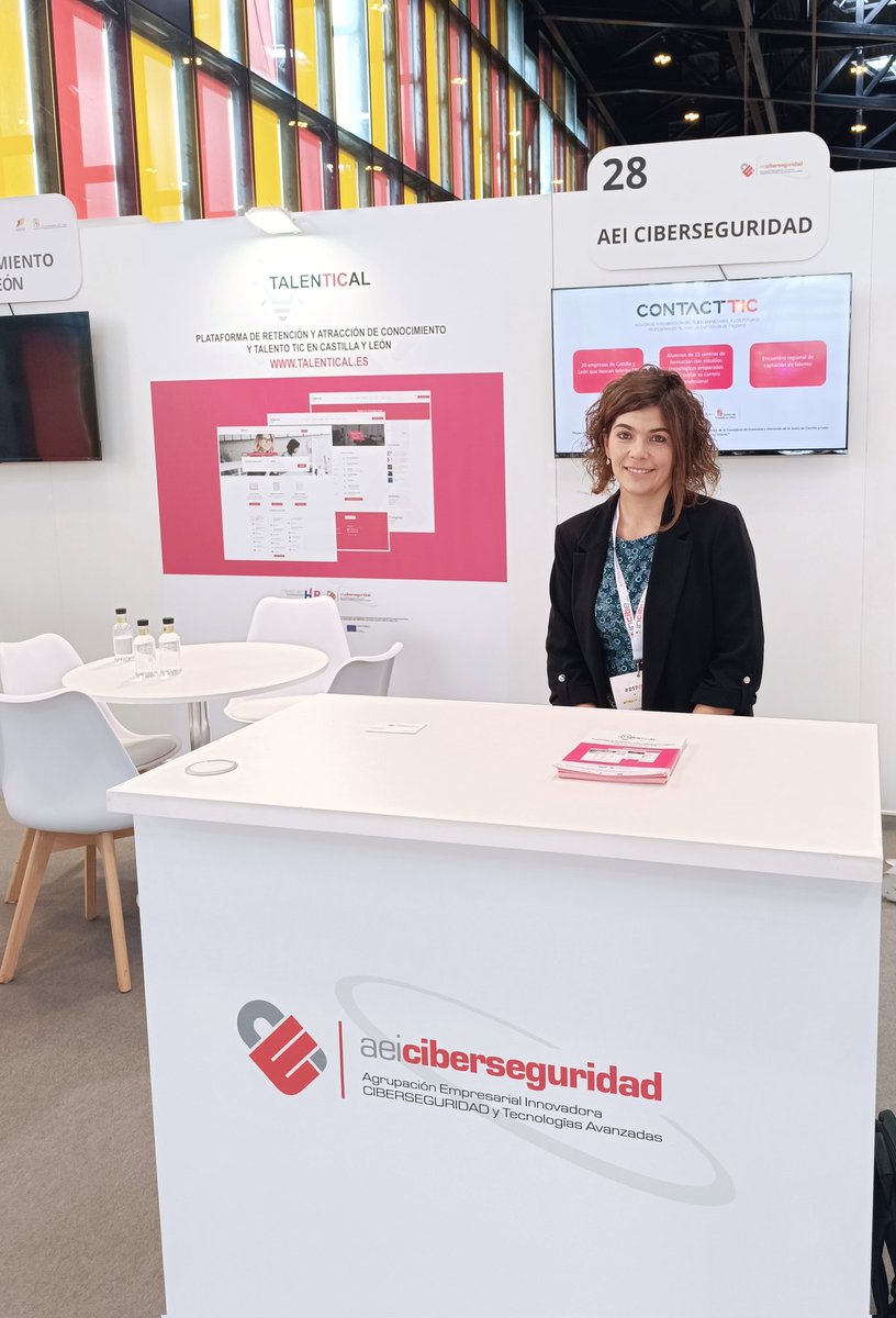 En el stand 28 de @aeiciberseg en #017ENISE os ponemos al día sobre nuestros proyectos de captación de talento <a href="/Talentical_TIC/">Talentical</a> y #Contacttic ¡Os esperamos!