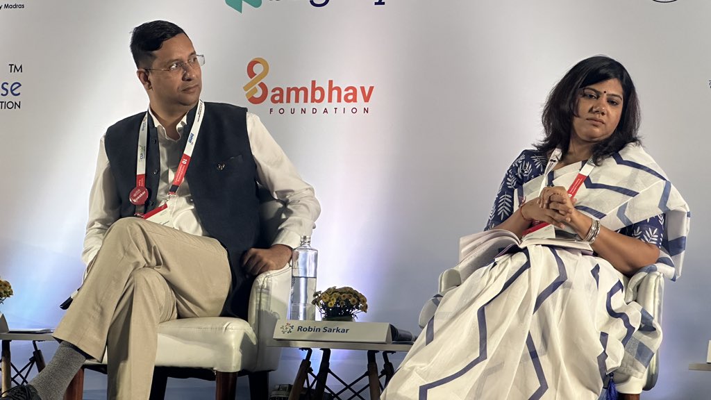 _RobinS's tweet photo. Grateful for the opportunity to share insights at the India CSR Summit 2023 by @csrboxorg . Discussed the impactful journey of @ShikshaInitiat1 by @ShivNadarFDN . Education is a catalyst for positive change, & collaboration is key! ๐๐ #CSR #EducationForAll #IndiaCSRSummit https://t.co/yTCi9dkJIu