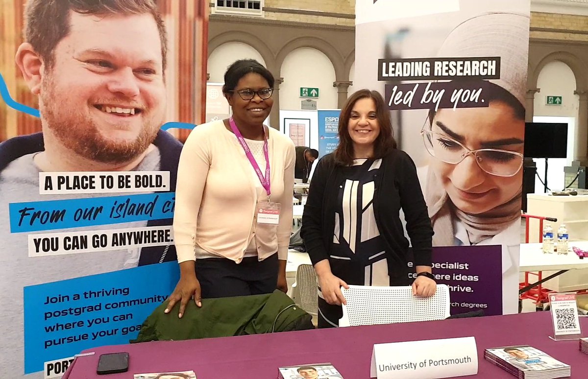 mdalkidou's tweet photo. Ready to meet prospective  #postgrad students @FindAUniversity #PostgradLIVE fair at @LondonMetUni. Come along from 12-3pm &amp; explore what @portsmouthuni has to offer https://t.co/Rpk8FADEzK