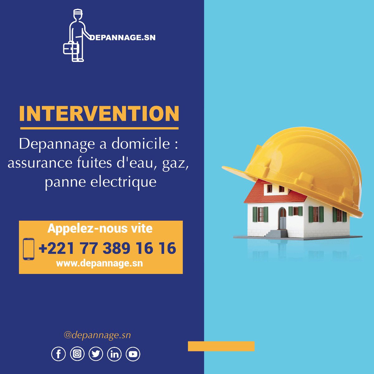 DepannageSn's tweet photo. Dépannage à domicile : assurance fuites d’eau, gaz panne électronique.

#depannagesn
#intervention 
#securite https://t.co/m98REow9Y7