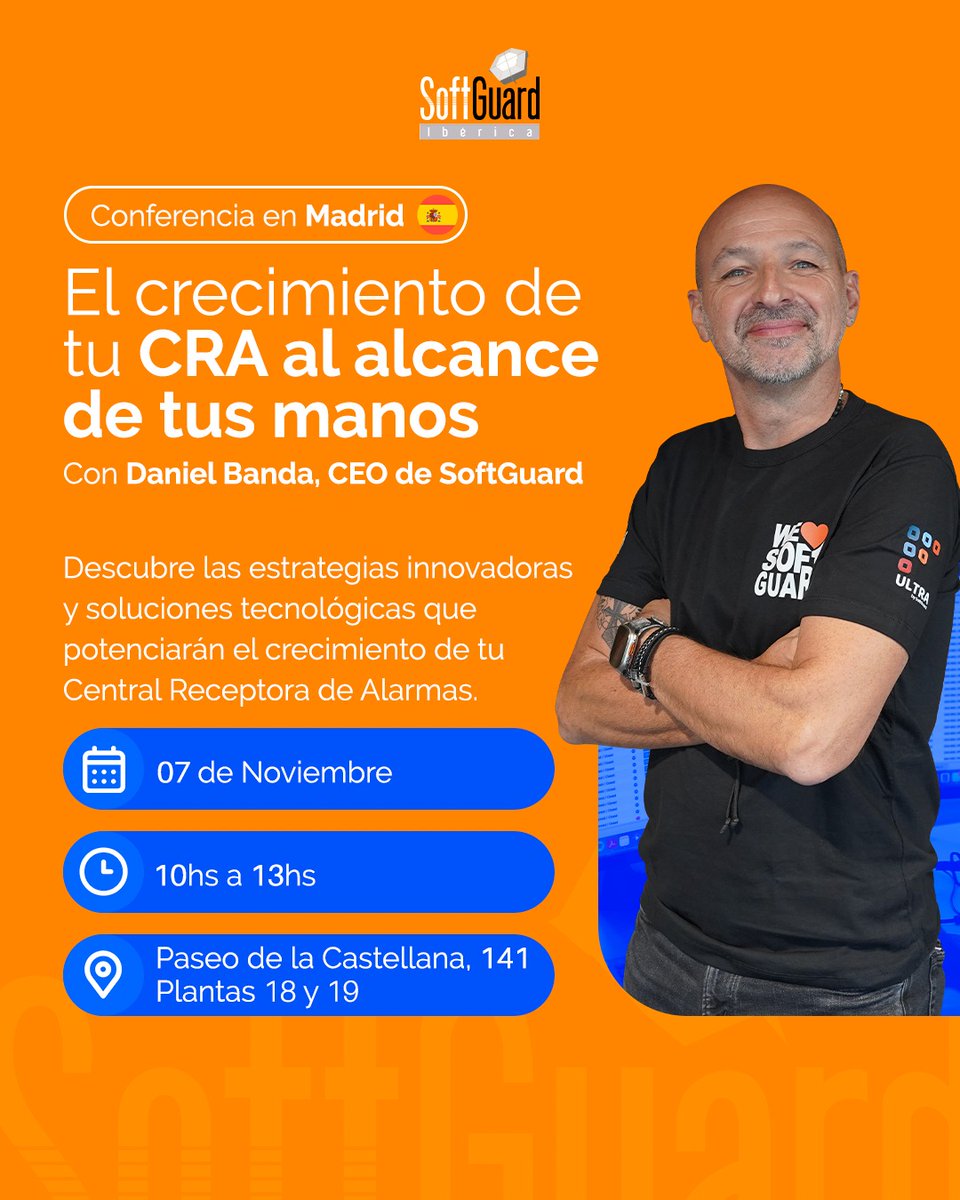 SoftGuardIb's tweet image. Desde SoftGuard Ibérica queremos invitarte a un desayuno exclusivo: "El Crecimiento de tu CRA al Alcance de tus Manos" 🚀 Junto a nuestro CEO, Daniel Banda.  

Esperamos contar contigo!

@softguard, @softguardglobal, @softguardi, #seguridad, #apps