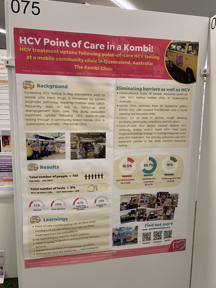 The Kombi Clinic poster is up at #INHSU2023